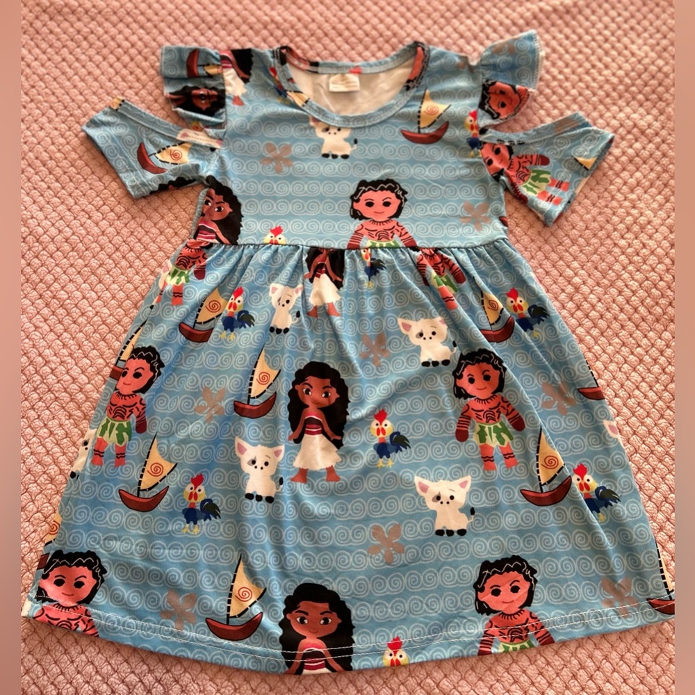 3T, Princess Moana, Hei Hei & Pua Dress